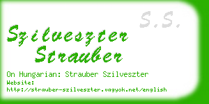 szilveszter strauber business card